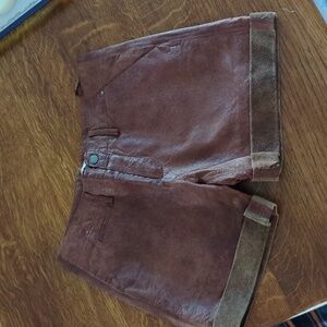 Leather shorts from anthropologie